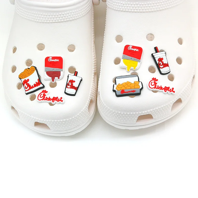 

100pcs+New design wholesale food custom DIY shoe croc charms pvc soft Shoe decoration As a gift for the child