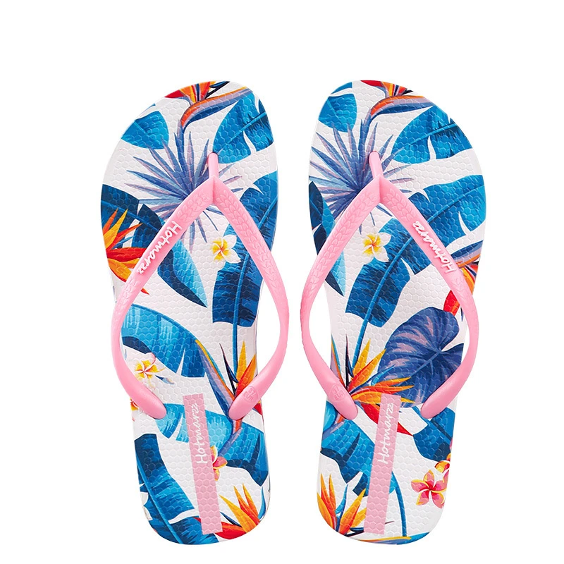 

Hotmarzz girls outdoor slippers summer beach flowers flip flops summer non-slip flip flops printed slippers designer slippers, Picture