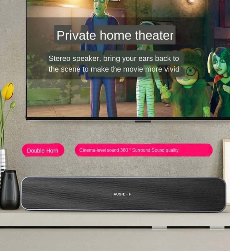 cheap CE ROHS waterproof mini wireless Bluetooth with FM radio speakers home theater 5.1 with subwoofer long sound bars for TV - ANKUX.COM