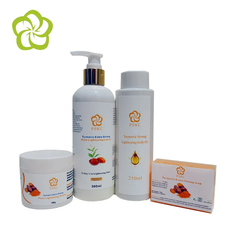 

OEM Private label face vegan natural skin care anti-aging anti acne brightening organic turmeric skin care gift set, Yellow