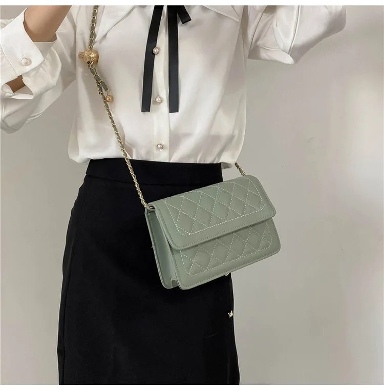 

Fashion 2021 Ladies Bags Floral Woven Handbags Women Chain Shoulder Bag, Picture