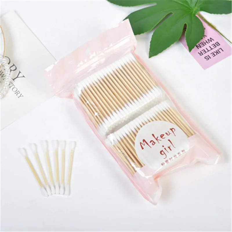 

Bamboo Portable Cotton Swabs, White