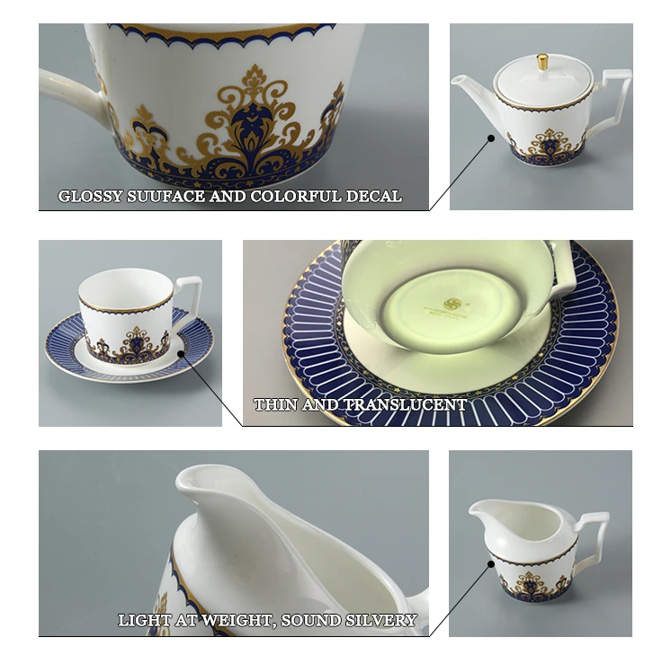 High Quality Royal Classic Vintage Porcelain Blue And White Bone China