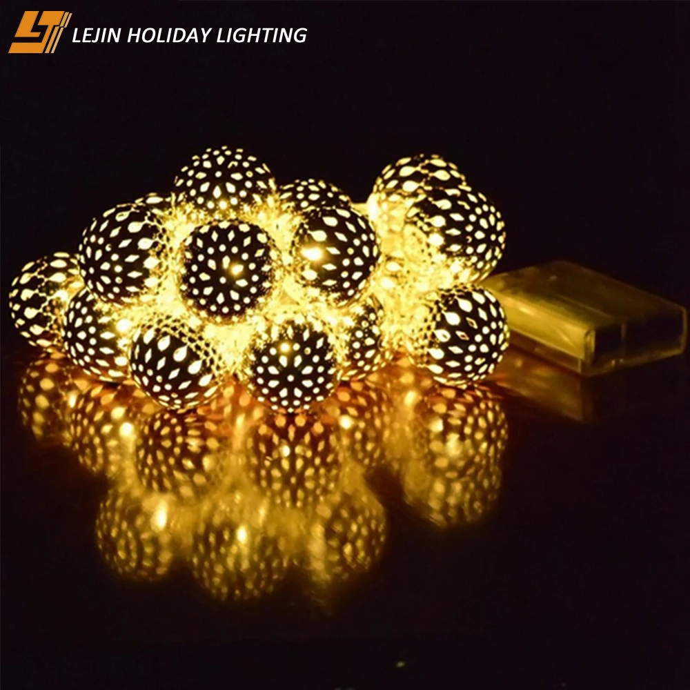 hot sell battery led string light simple gold pendant design usb rechargeable led string light