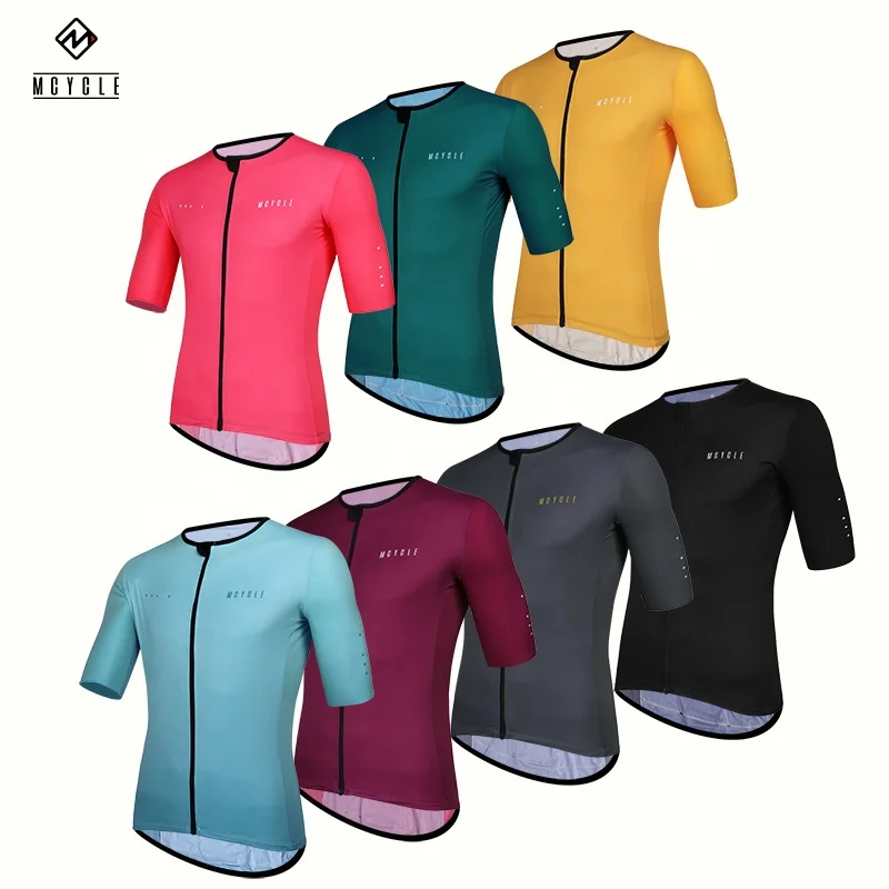 

Men's Short Sleeve Cycling Jersey Breathable Quickdry Cycling Apparel Custom, Green black pink green yellow winered blue