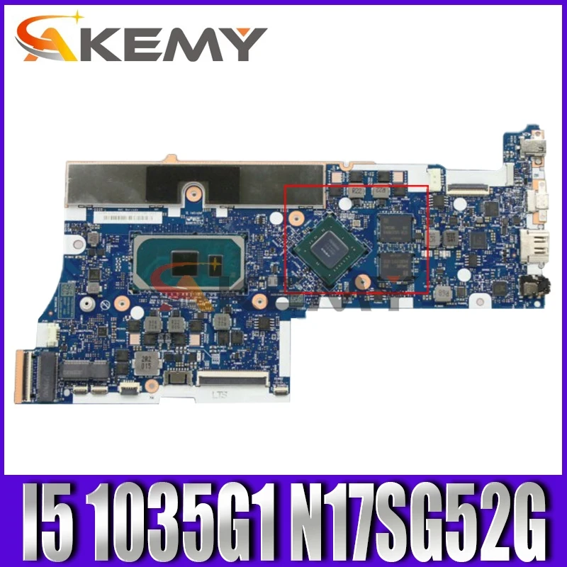 

Mainboard For ideapad 5-15IIL05 Laptop motherboard with CPU I5 1035G1 RAM 8G GPU N17SG52G 100% test