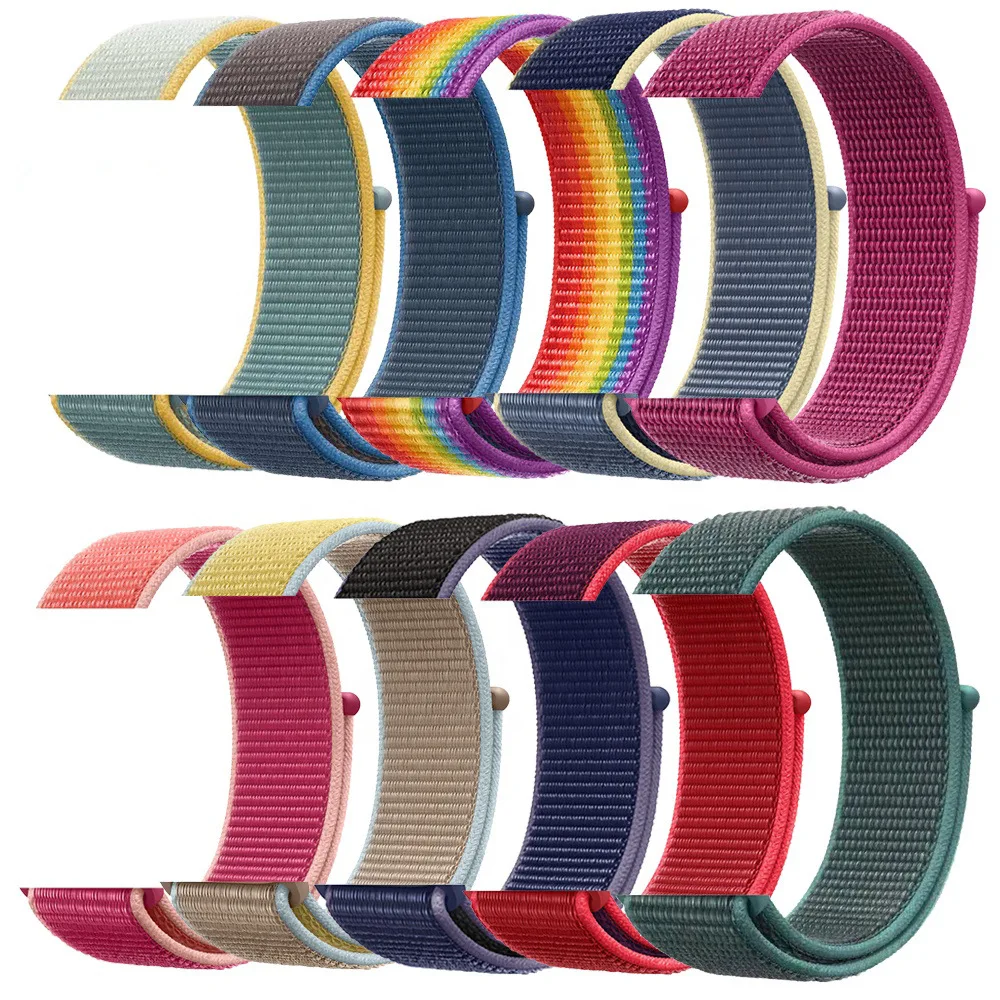 

Wristband For iWatch Series 6/5/4/3/2/1  Fashion Sport Nylon Braided Watch Band Strap For Apple Watch, Multicolor
