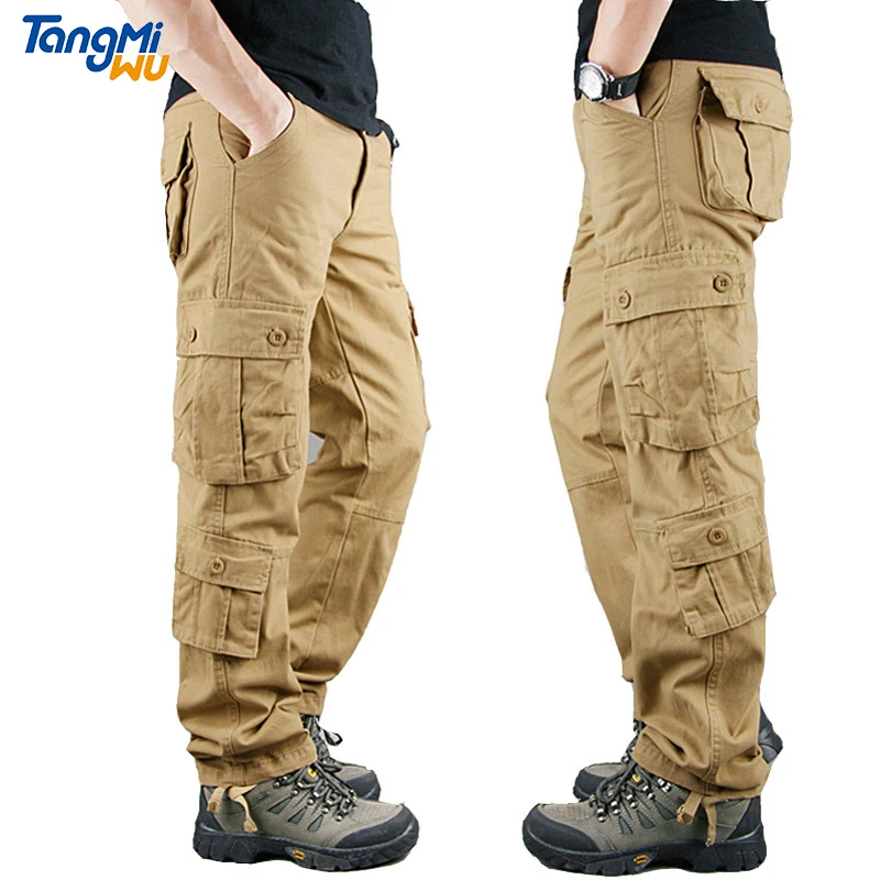 

TMW 2021 autumn new style fashion men's pant 90%cotton pantalones cargo men straight multi pockets cargo pant