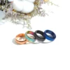 Colorful titanium steel lady's ring frosted rotating women men ring, design stainless steel ring, rainbow ring