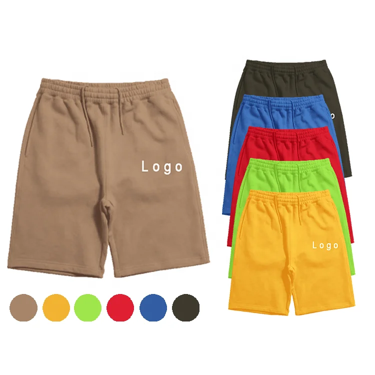 

Wholesale Custom Men's Sports Shorts Cotton Fleece Unisex Shorts Custom Logo Plain Blank Men Shorts, Custom color