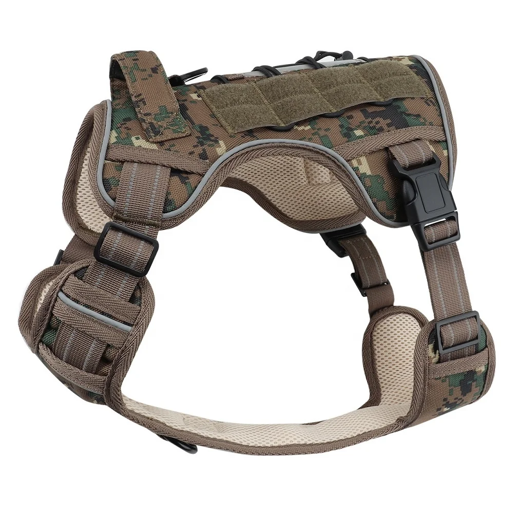 

Custom Logo Adjustable Pet Harness Training Military Dog Reflective Vest Tactical Dog Harness, Red or your oem color