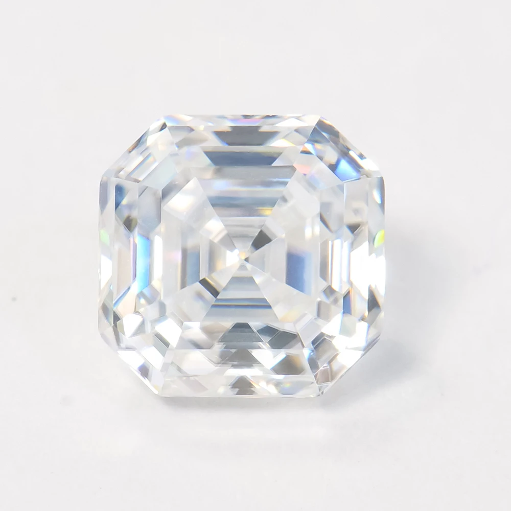 Super Ideal Cut Flawless Vvs Offert Dropshipping ultra White Verified Pro 1 Ct Asscher Cut Loose Mossanite Moissanite Stones