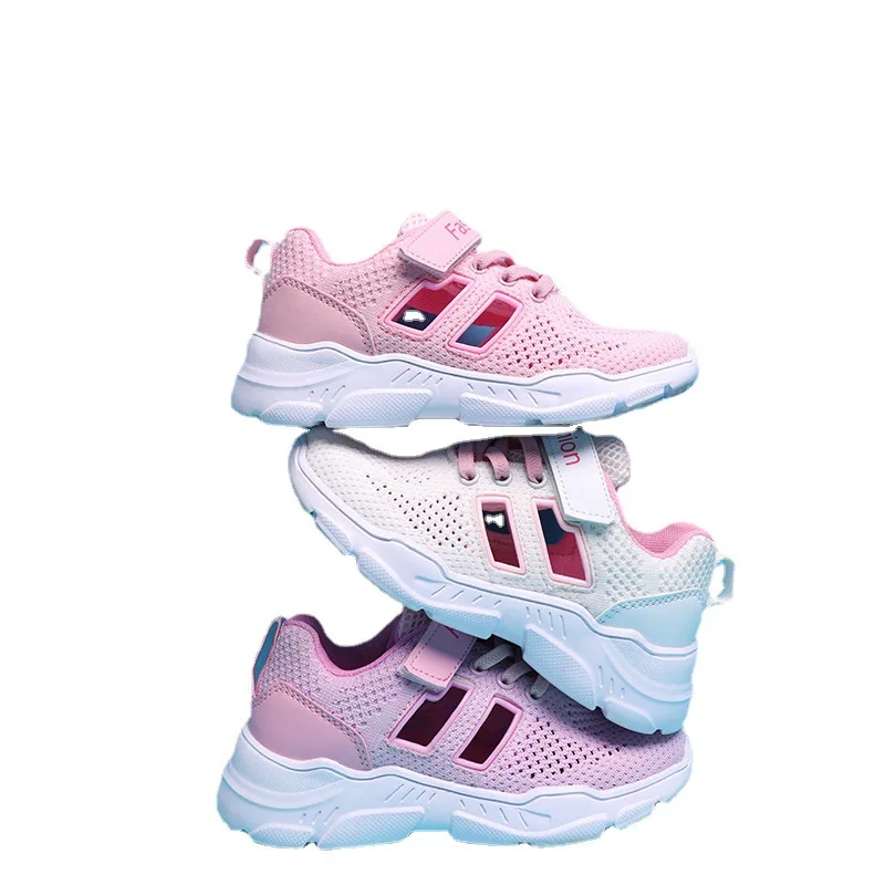 

New Design Kids Active Sports Running Sneaker Shoes, White/pink/purple
