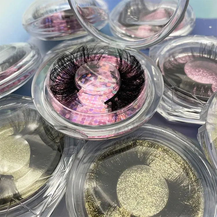 

2020 New Lashes Eyelash Vendor Customized Boxes Eyelash Packaging Box False Eyelash, Natural black or colorful