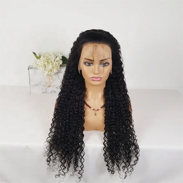 

Highknight Cheap 100% Mink Brazilian Virgin Human Hair 13*4 Lace Front Curly Wigs For Black Women