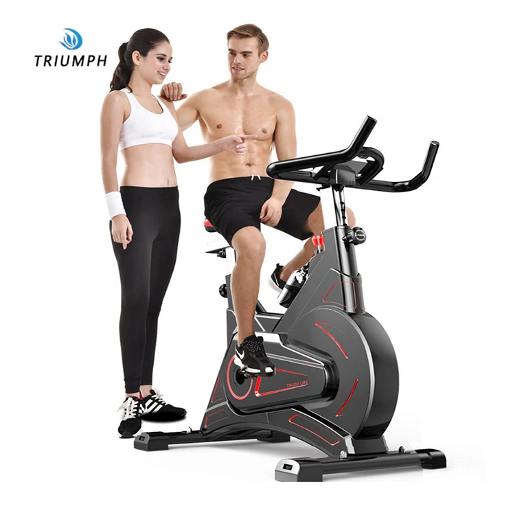 

indoor high quality cycling training treadmill and spinning lifestyler flywheel premium gym equipment fitness exercise bike, Black white