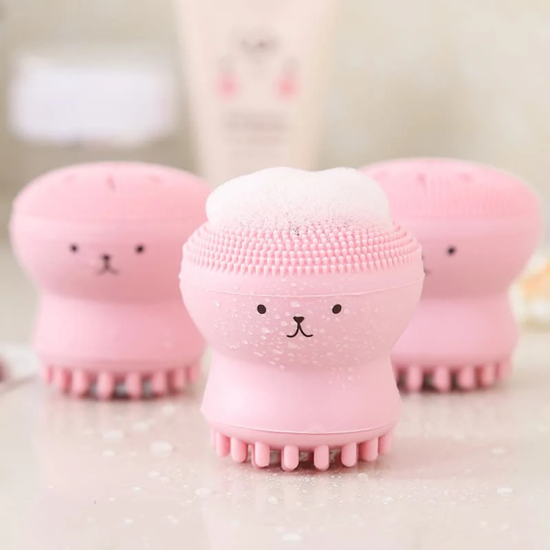 

Cheap Private Label Hot sale Easy Makeup Remover Octopus Shape Silicone Facial Cleansing Brush Face Beauty Equipment For Women