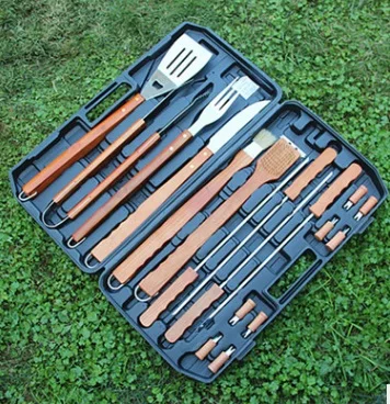 

popular BBQ Grill Accessories Stainless Steel 18pcs BBQ Tools Set for Grilling Utensils Accessories for Barbecue Indoor Outdoor