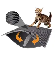 

Cat Litter Mat Litter Trapping Mat Honeycomb Double Layer Design Waterproof Urine Proof Trapper Mat for Litter Boxes Easy Clean