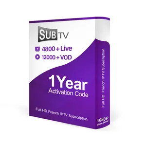 IPTV French Dutch Portugal and Spanish Channels SUBTV Subscription Code 1Year IPTV VOD Code