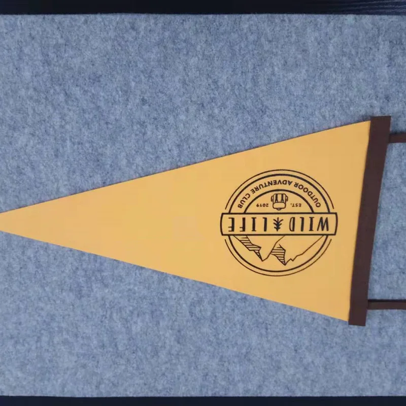 factory wholesale price custom felt triangl pennant flag