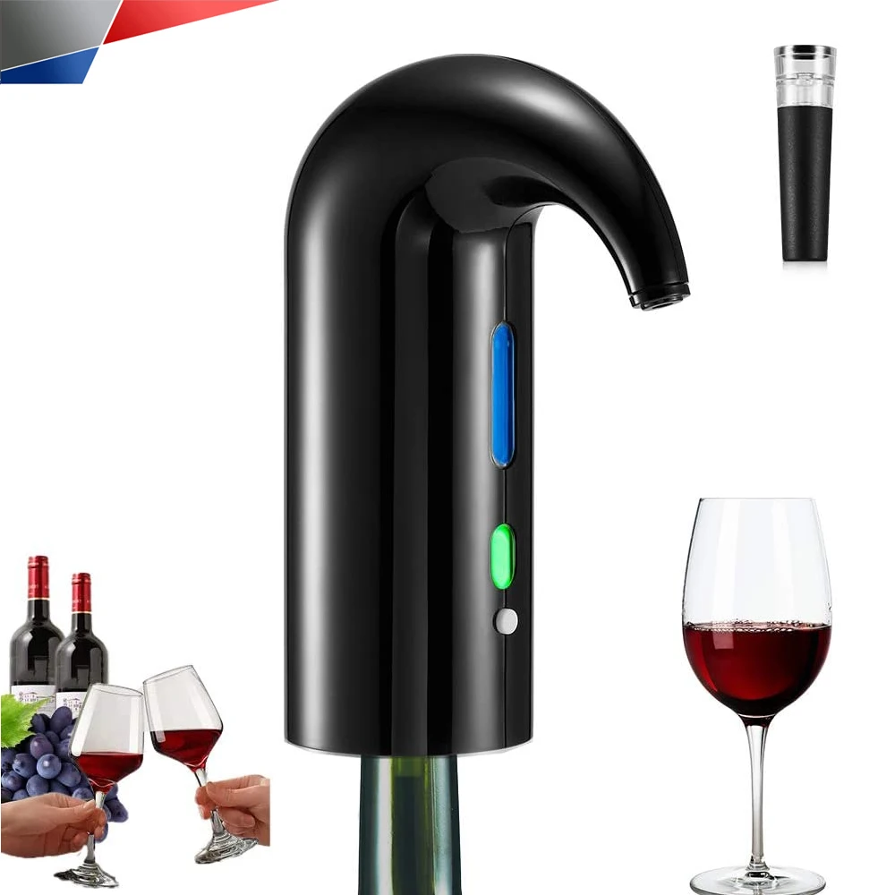 

Rechargeable Wine Decanter Pump and Dispenser One-Touch Automatic USB Electric Wine Aerator