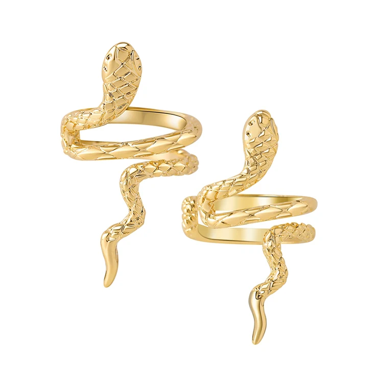 

NUORO Hot Europe Trendy Cool Girls Party Jewelry Non Pierced Wrap Clip on Cartilage Gold Snake Ear Climber Crawler Cuff Earrings