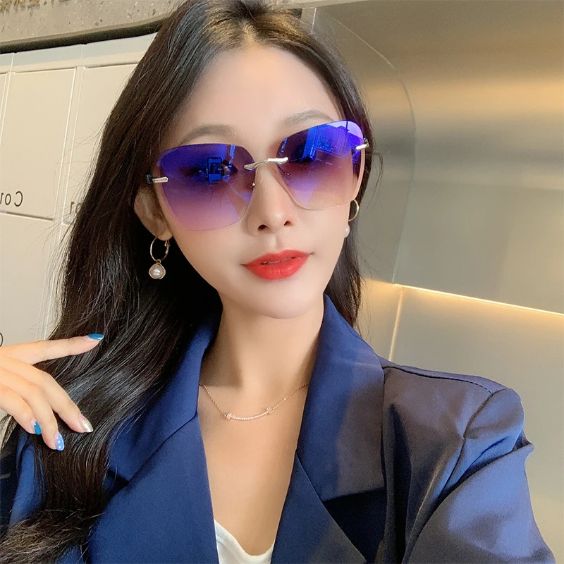 

Classic High Quality UV400 Nickel Free Rimless Sunglasses
