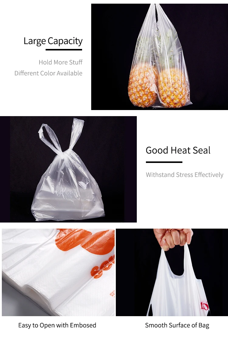 print your company logo corn starch degradable plastic t shirt bag
