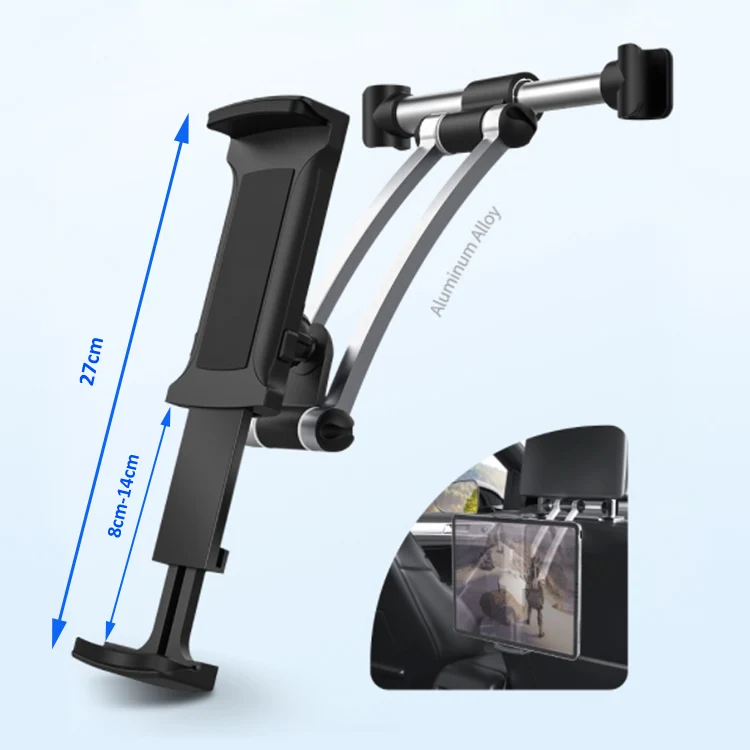 Backseat Headrest Car Mount Holder For Ipad Iphone Adjustable Car Rear