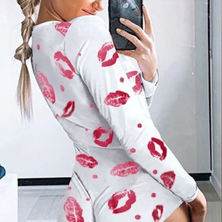 

Women Short Sleve Pajama Romper Full Body Pajamas Onesie Adult Sleepwear One Piece Shorts 2020 Cute Patttern Onesie, Picture shows