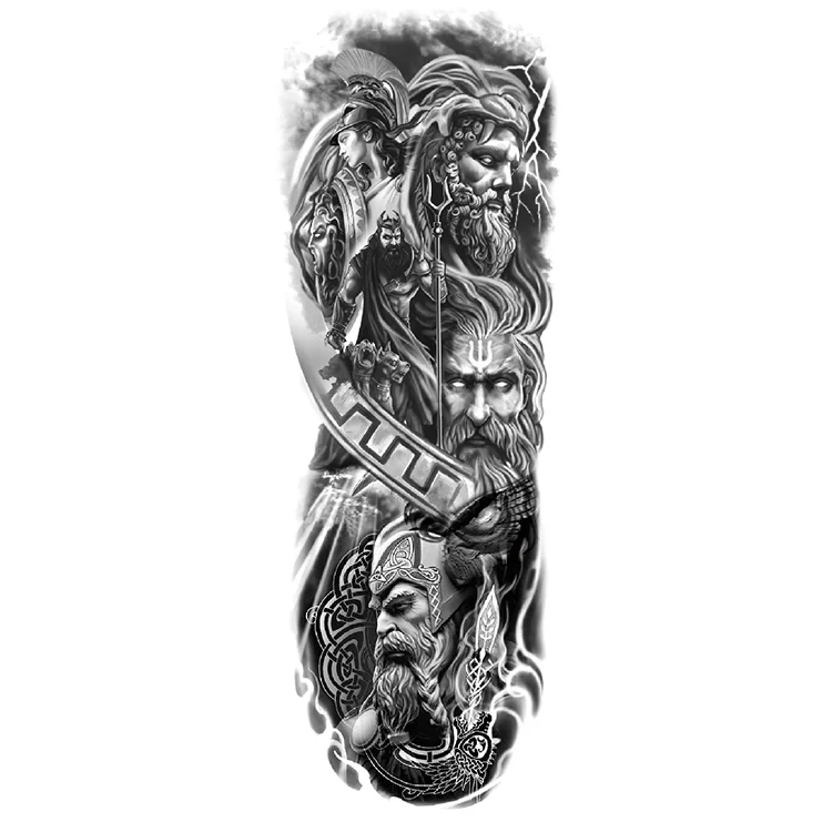 

Wholesale High Quality Large Size 48x17cm Waterproof Full Arm Tattoo For Man, Cmyk