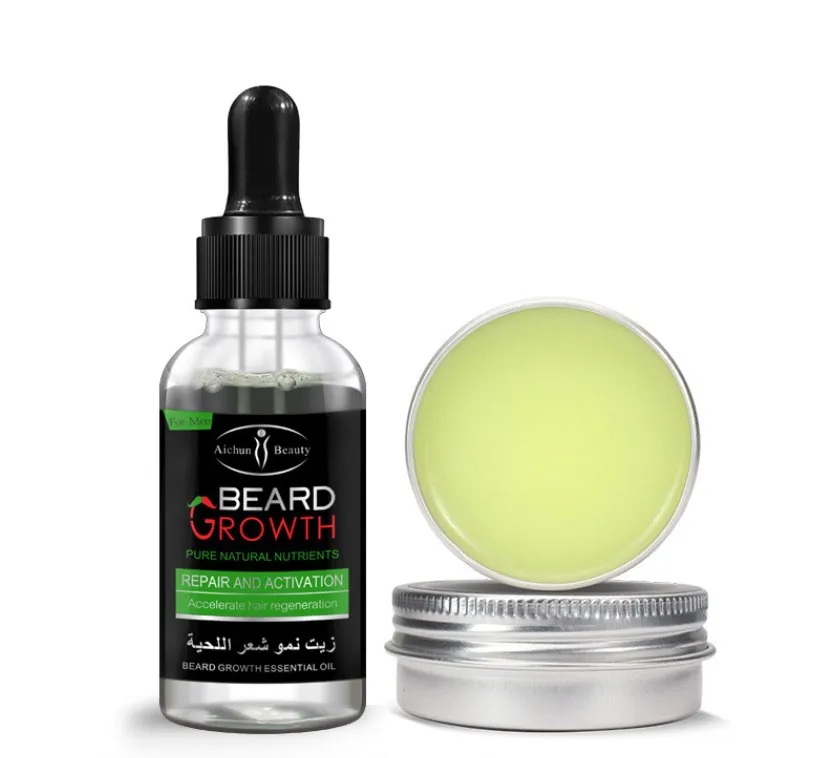 

Private Label 100% Natural Pure Beard Growth Oil Organic Mens Beard Oil Beard Cream set
