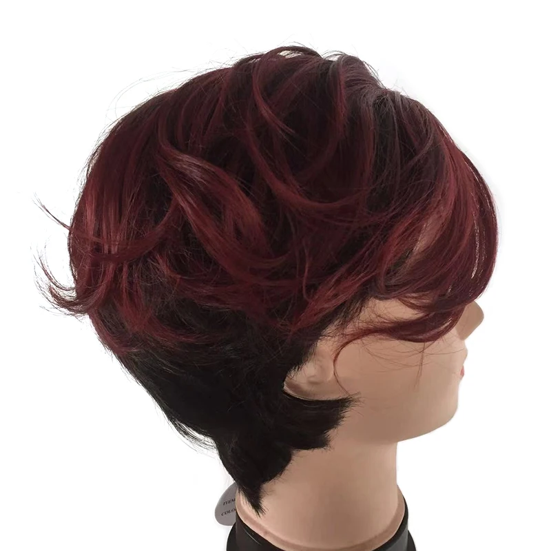 

10 Inch Rose Intranet Women's Highlight Kinky Curly Wigs Synthetic