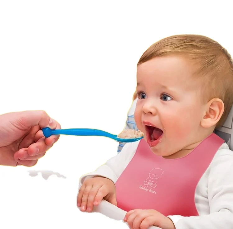 

BPA free waterproof baby bib with food catcher baby bibs wholesale care feeding tools, Pink,blue,yellow,green