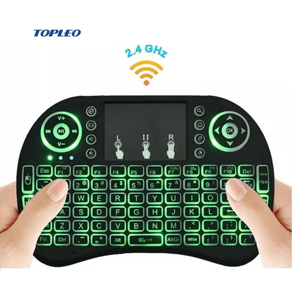 

New Hot 2.4G I8+ mini Wireless Keyboard Touch Pad mouse Backlit gaming Keyboard for HTPC Tablet Laptop PC