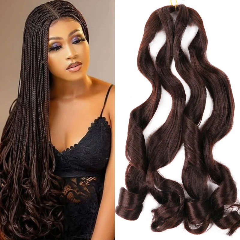 

Spiral Curls Synthetic YaKi Hair Bundles Loose Wave Braiding Hair Crochet Braids Blonde Freetress Wavy HairExtension