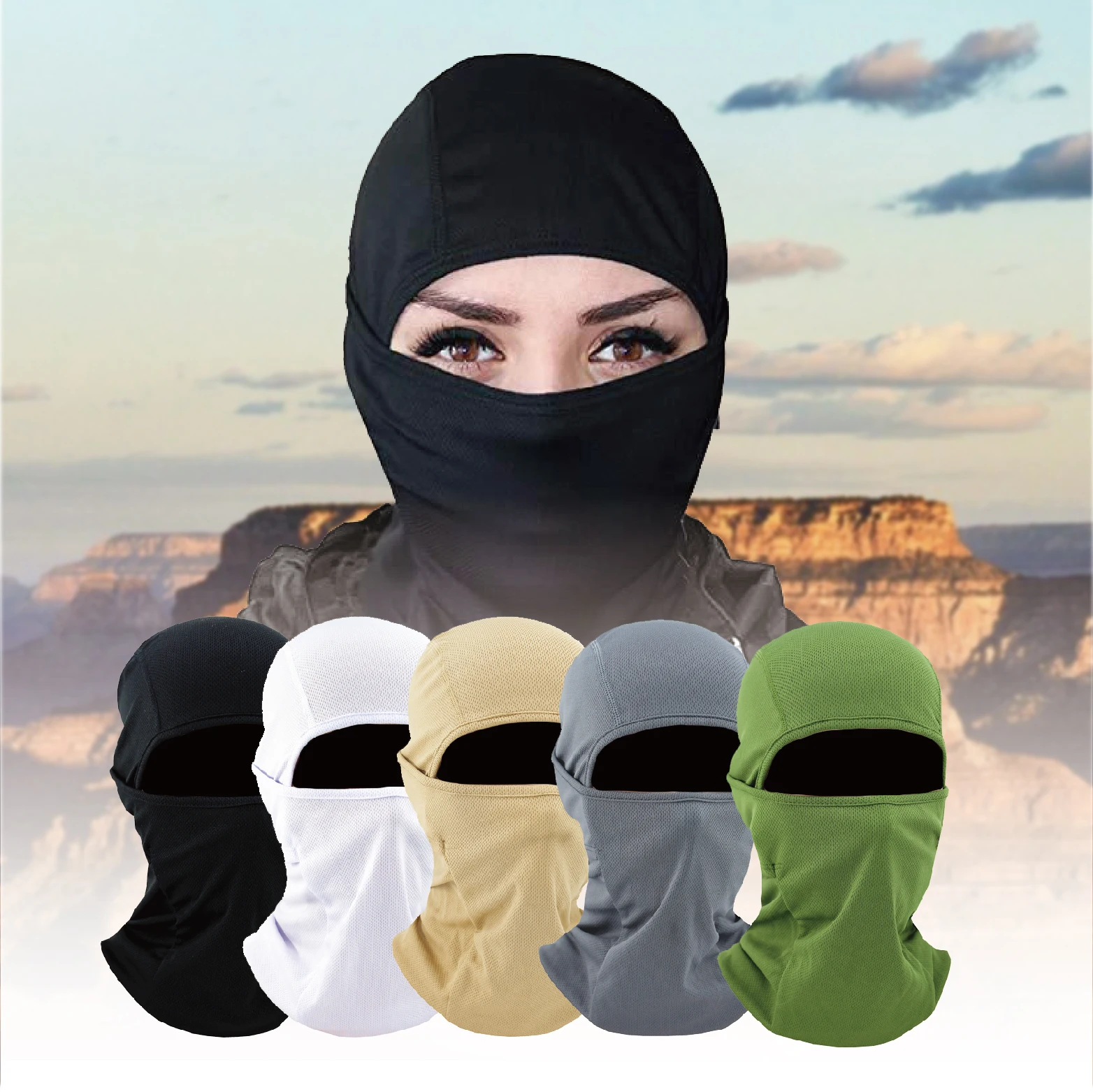 

Balaclava One Hole Winter Motorcycle Custom Logo Full Face Ski Mask Winter Hats Men Balaclava