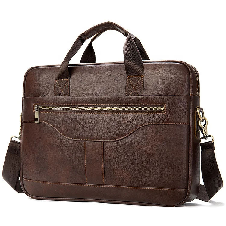 

fashion cowhide leather men business leather handbag for laptop