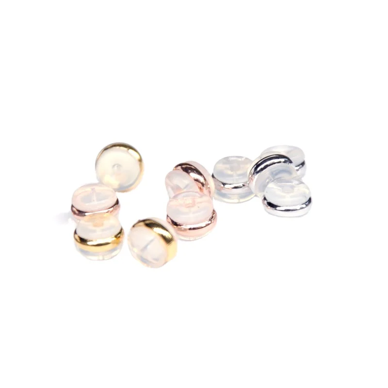 

jewelry accessories G18K ring hamburger shaped silicone ear plugs ear studs
