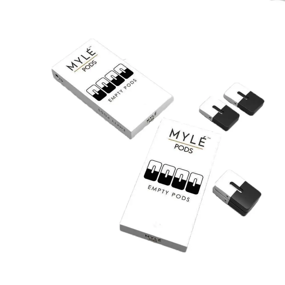 

wholesale 0.9ML closed system leakge proof empty refilled vape pods for myle battery, White/green/red/orange/pink/brown