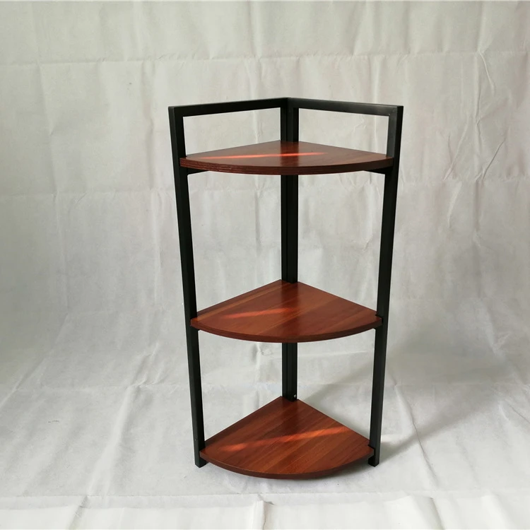 

Simple fashion Easy to assemble Rack Three-levels corner shelf, Black