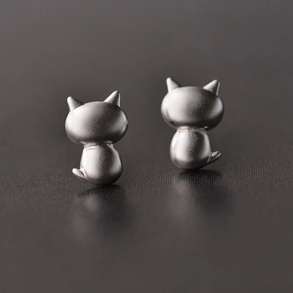 

REETI 925 sterling silver Cat Stud Earrings for Women Elegant Wedding Jewelry