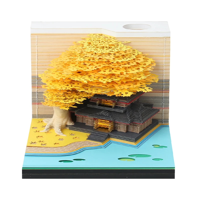 

2023 New Tree Shape Supplies 3D Memo Pads Note Pads With Logo Custom Business Gifts Gift Set