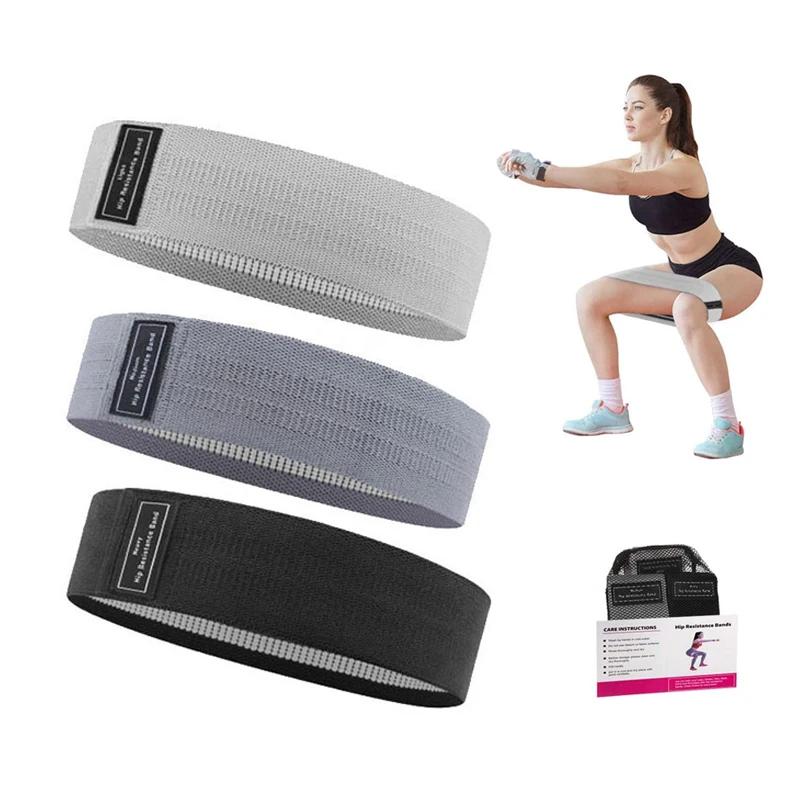 

Printed Logo Yoga Gym Strength Training Anti Slip Workout Fitness Booty Exercise Fabric Hip bands Set for legs, Pink, green,purple