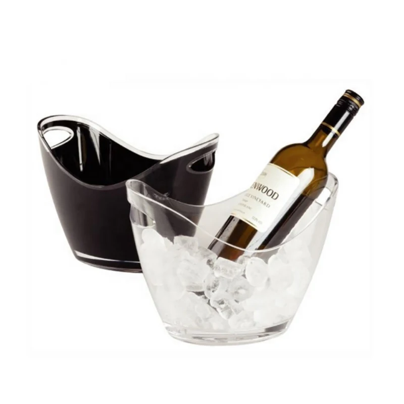 

Bar Bucket Black Double Walled Chandon Champagne Vodka Acrylic Ice Bucket, Red, blue, black or customized