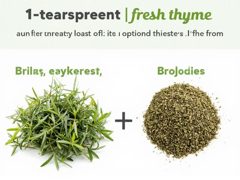 1 Tablespoon Fresh Thyme Equals 1 Teaspoon Dried: Complete Guide