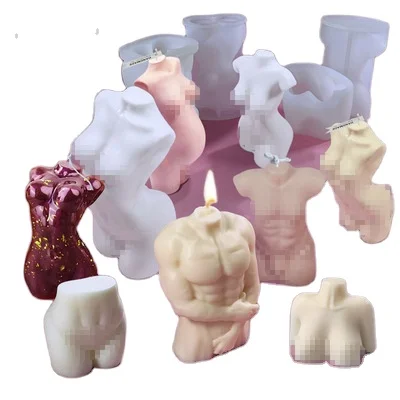 

Fusimai Body Silicone Female Making Mould Women Molds Woman 4 Inch Torso Candle Molds, Customized color