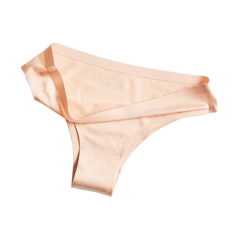 
wholesale seamless sexy t-back womens ice silk underwear panties ladies thongs 