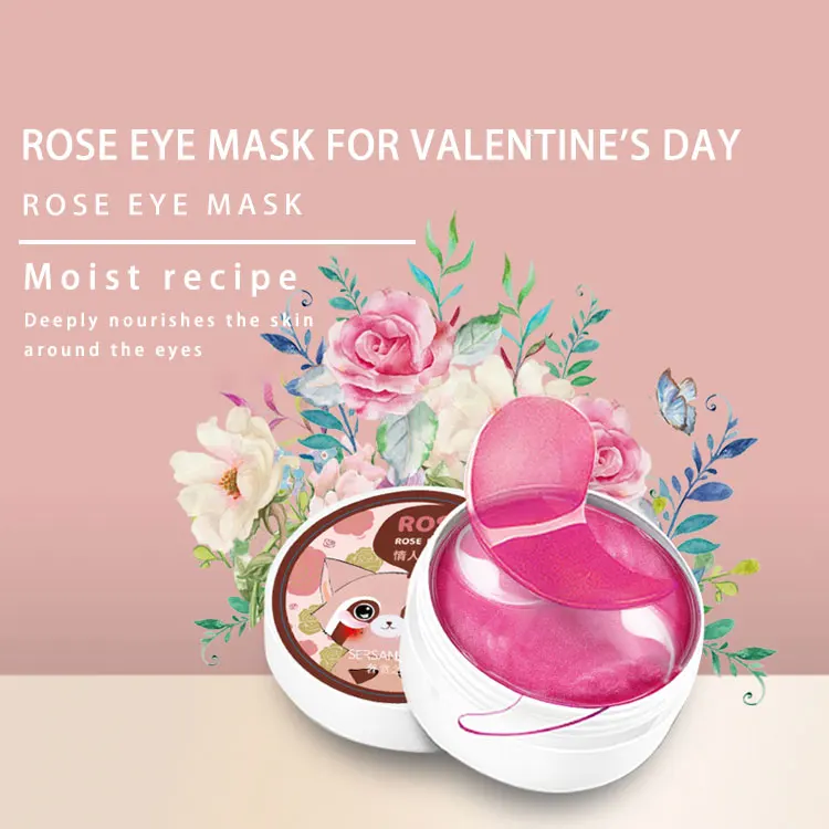 Sersanlove Rose Eye Patch Mask 60pcs Collagen Against Wrinkles Dark ...